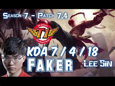 Skt T Faker Lee Sin Vs Graves Jungle Patch Kr Ranked Youtube