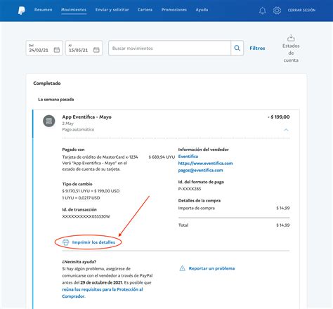C Mo Descargar Un Comprobante De Pago De Paypal Eventifica