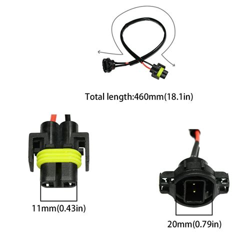 PSX24W 5202 H16 to H11 H8 Fog Light Conversion Wire Harness Pigtail ...