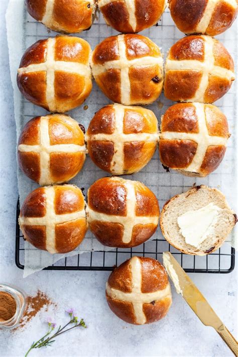 Vegan Hot Cross Chocolate Buns Vibrant Plate