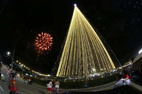 Rvore De Natal Acesa Em Mirassol