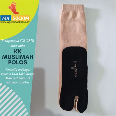 Jual Kaos Kaki Muslimah Jempol Polos Bahan Nylon Spandek Pendek Panjang