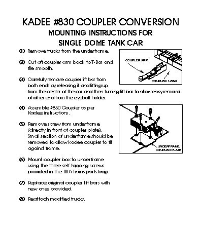 kadee couplers g scale conversion chart Kadee, the coupler people