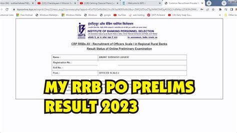 My RRB PO Prelims Result 2023 Kya Raha Aapka Result Rrbpo Rrb