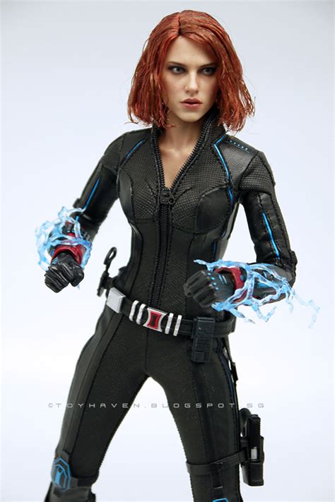 Toyhaven Hot Toys Avengers Age Of Ultron Th Scarlett Johansson Black Widow Inch Figure
