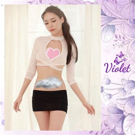 Jual Violet Lingerie Set Sexy Baju Rok G String Model Sekretatis