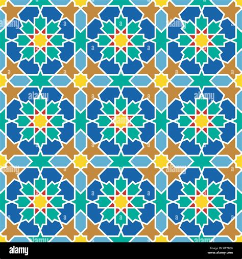 Seamless arabic geometric ornament based on traditional arabic art. Muslim mosaic. Turkish ...