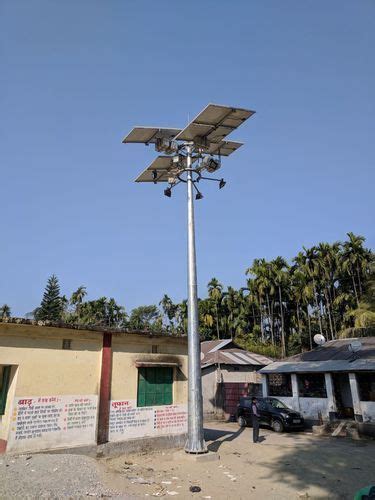 Solar High Mast Lighting Pole Manufacturer Supplier And Exporter From India