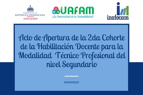 Acto De Apertura De La Da Cohorte Da La Habilitaci N Docente Para La