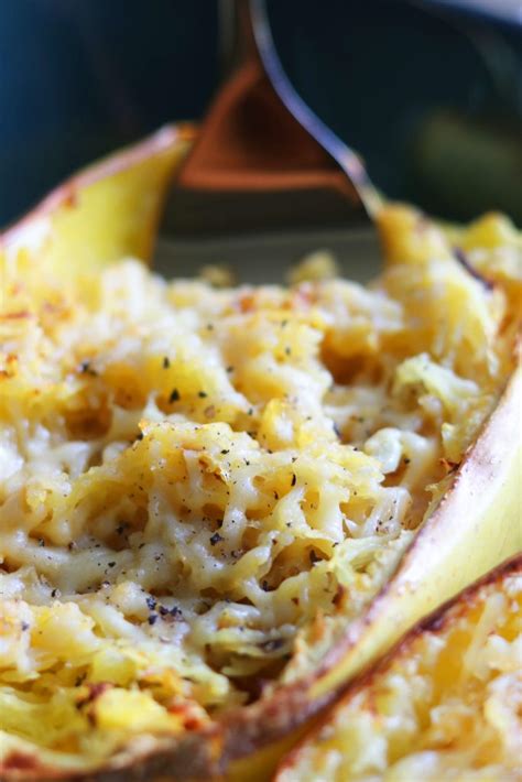 Air Fryer Parmesan Garlic Spaghetti Squash - Grazed & Enthused