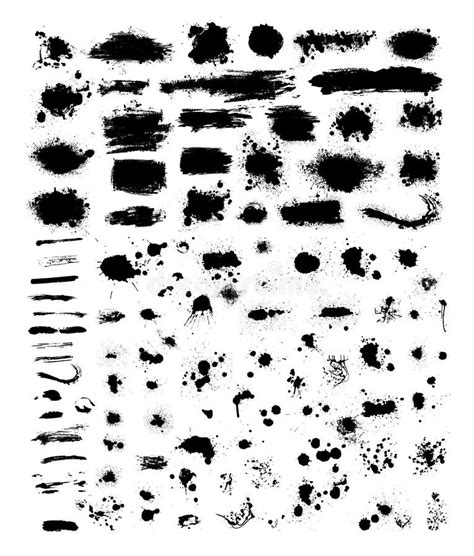 A Set Of Black Blots Vector Illustration Stock Vector Illustration