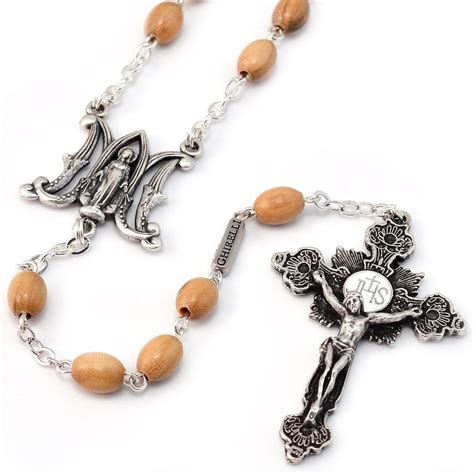 Saint Francis Of Assisi Rosary Black Wood And Silver Celebrate Faith