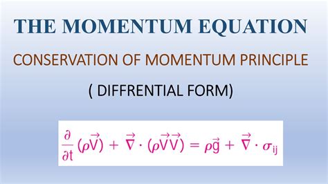 Conservation Of Momentum Principle Differential Form Of Momentum