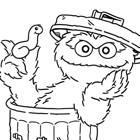 Oscar the Grouch coloring pages - ColoringLib