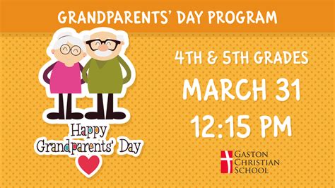 Grandparents Day livestreams - Gaston Christian School