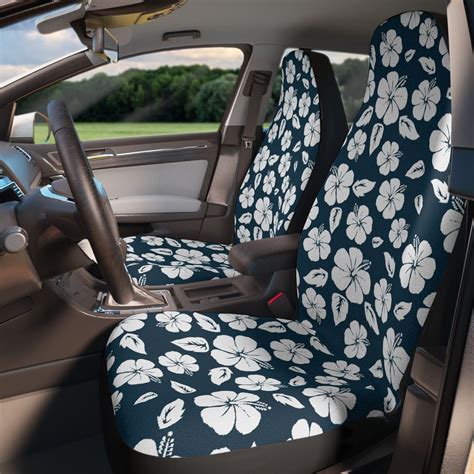 Hawaiian Hibiscus Car Seat Cover Tropical Pattern Bucket Seat Covers