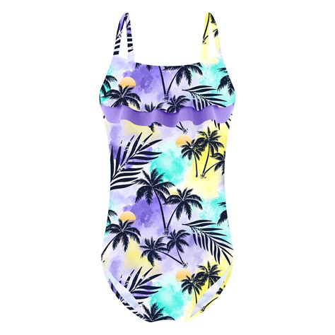 inhzoy Kids Girls One Piece Swimsuit Mermaid Summer Beach Swimwear Cut