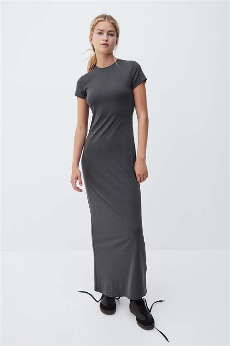 Jersey Bodycon Dress - Dark gray - Ladies | H&M CA