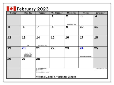 February 2023 Calendar Ontario – Get Calender 2023 Update