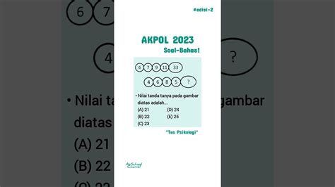 Soal Tes Psikologi Akpol Materi Pola Angka Pada Gambar Psikotes Akpol