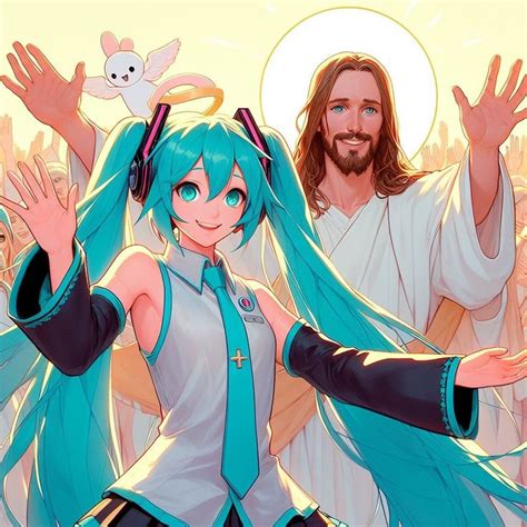 Miku And Jesus In Hatsune Miku Miku Jesus