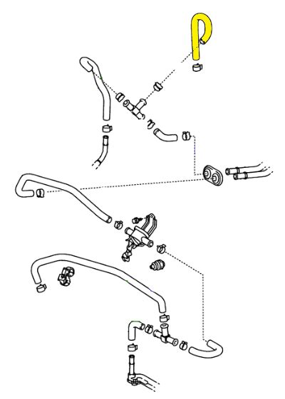 Uz L Rear Heater Water Hose Outlet D Genuine Sequoia