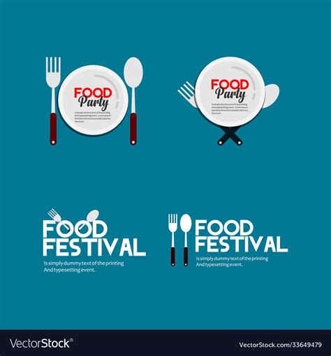 Food festival logo template design Royalty Free Vector Image