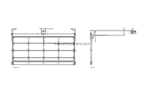 Interior Elevation Of Garage Door Free Cad Drawings