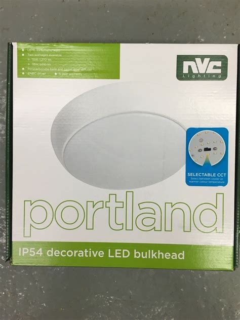 Nvc Portland 15w Led Round Bulkhead Bathroom Light Fitting For Sale