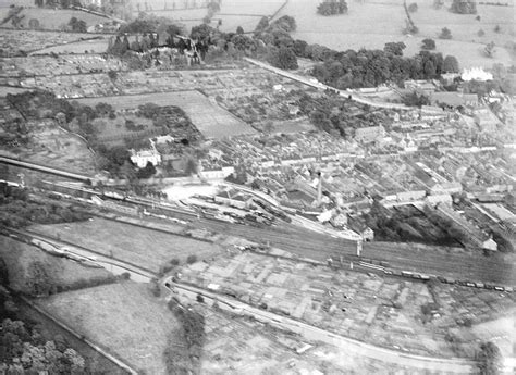 Atherstone Station: An aerial view of the station with the down ...