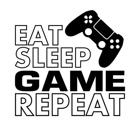 Eat Sleep Game Repeat Gaming Wall Sticker Decal Transfer Room Etsy Uk