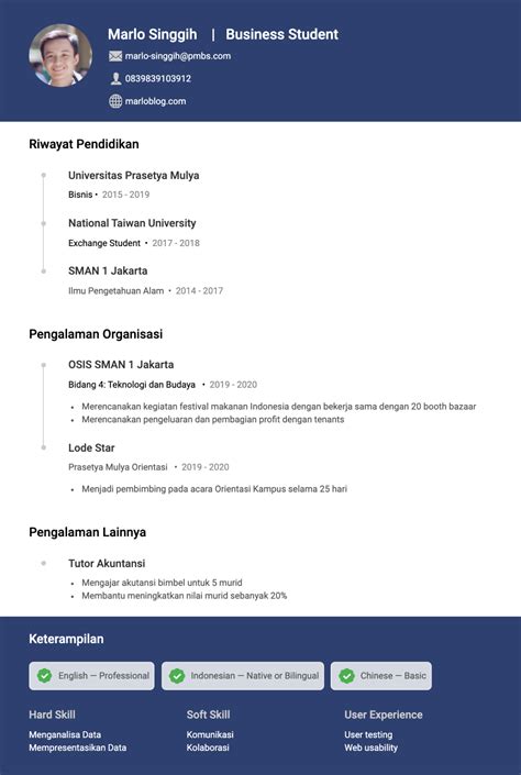 Cara Menulis Pengalaman Organisasi Di Cv Bahasa Inggris Indonesia Artofit