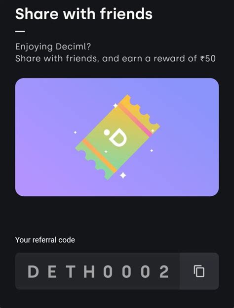 Deciml App Referral Code Daily Investing App