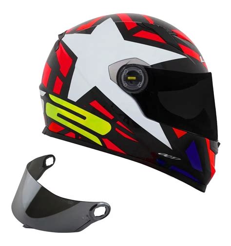 Capacete Ls2 Ff358 Starwar Vermelho Fosco Viseira Cromado