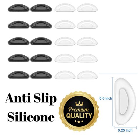 5x Pairs Adhesive Nose Pads For Eyeglass Anti Slip Silicone Glasses