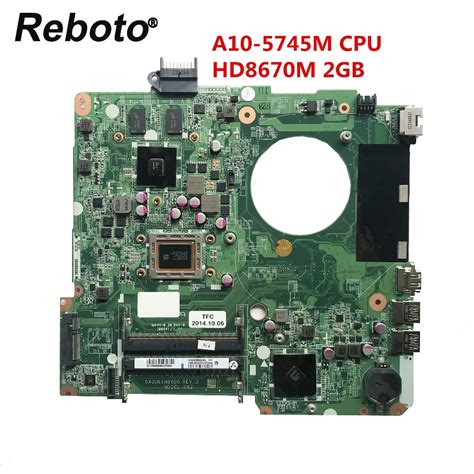 Reboto High Quality FOR HP 15 N Series Laptop Motherboard With A10