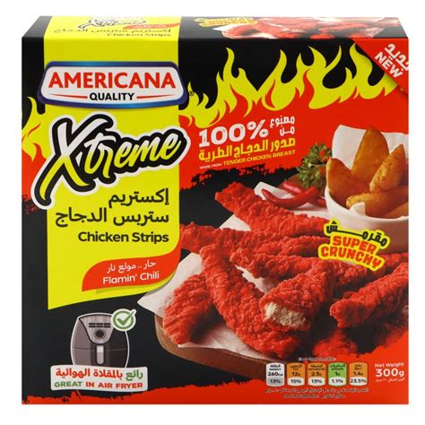 Americana Extreme Flamin Chili Chicken Strips 300g