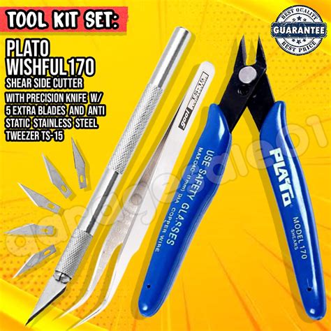 Tool Kit Set Plato 170 Shear Side Cutter With Ts 15 Tweezer