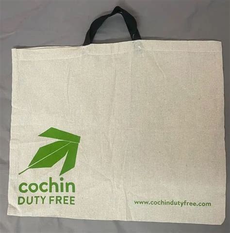 Handled Off White Logo Printed Cotton Bag Capacity 15 Kg At Rs 15