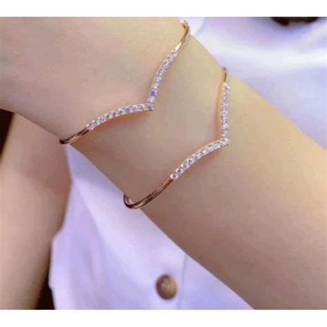 Jual Gelang Bagle Fuji Wanita Dewasa Gold Permata Manik Terbaru Anti