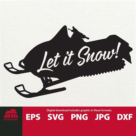 Let It Snowmobile Svg Snowmobile Svg Snowmobile Clipart Snowmobiling