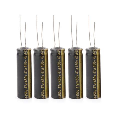 【lowest Price】5pcs 450v 47uf Aluminum Electrolytic Capacitors For Lcd Tv Led 13x42mm Feifei 3c