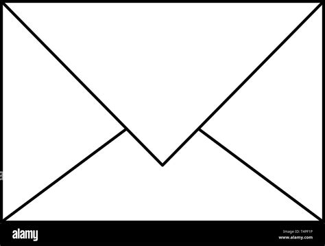 Correo Aislados Sobre Carta En Blanco Y Negro Imagen Vector De Stock Alamy