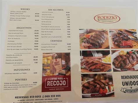 Carta Del Restaurante Rodizio Miraflores Miraflores Av Angamos