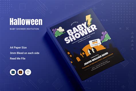 Halloween Baby Shower Invitation Graphic by FannanStudio · Creative Fabrica