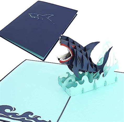 Poplife Cards F Te Des P Res Grand Requin Blanc Carte Popup Pour Toutes