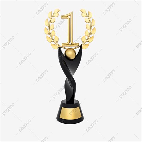 Three Dimensional Hd Transparent, Three Dimensional First Prize Trophy ...