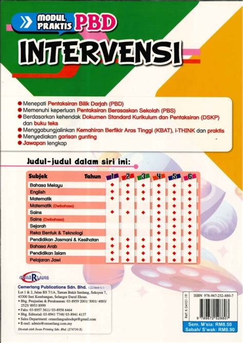 Modul Praktis Pbd Intervensi Sains Tahun 1 Kssr Semakan 2024