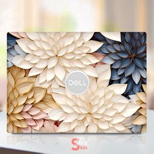 Dell Laptop Stickers, Plain Aesthetic Flowers Pattern Ultra-thin Oil Resistant Skin Vinyl Decal ...