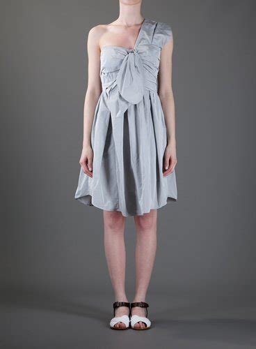 Robe asymétrique gris perle Carven Vie Pratique Féminin